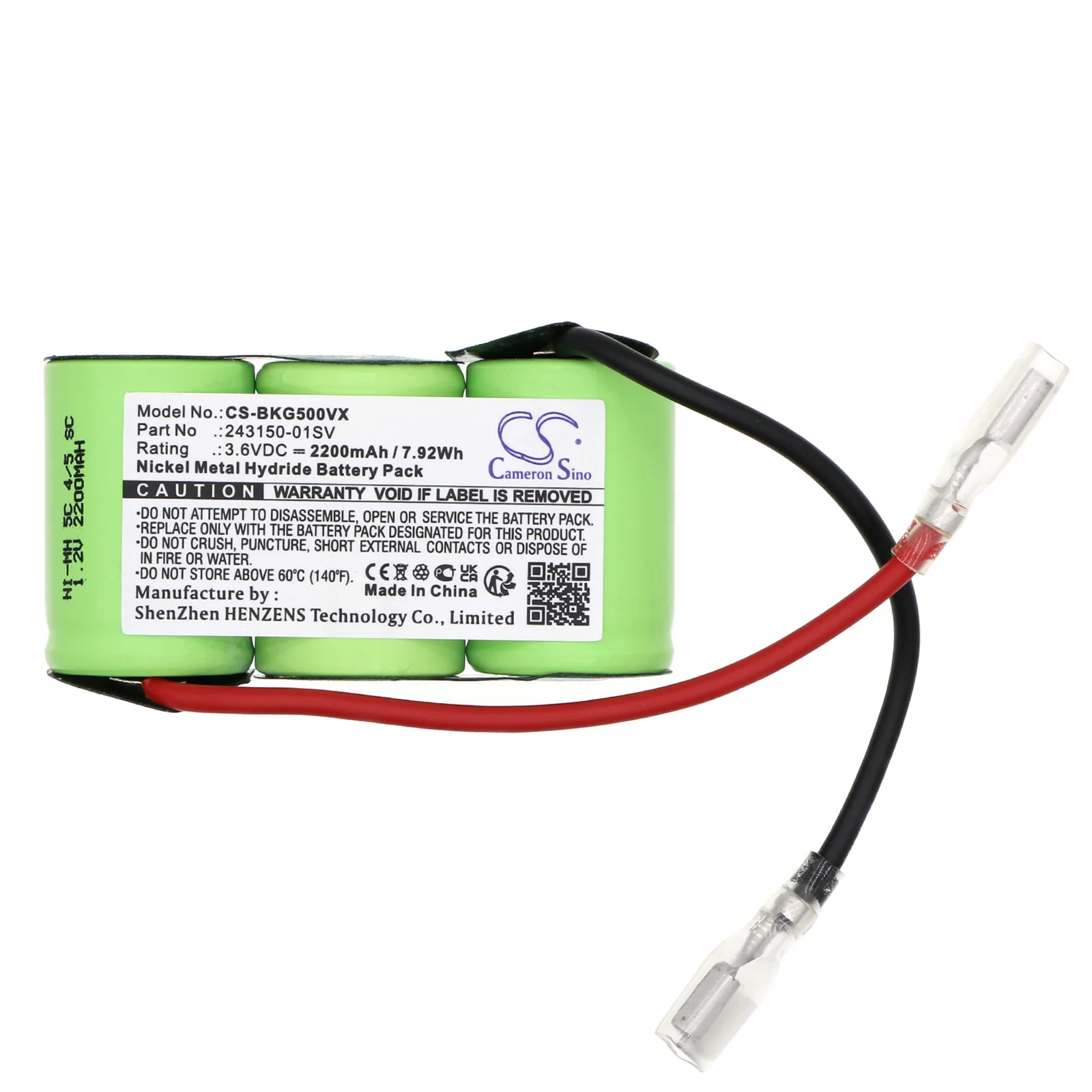CS-BKG500VX : Battery for Black&Decker GS500 - Replaces Black&Decker 243150-01SV - Image 4