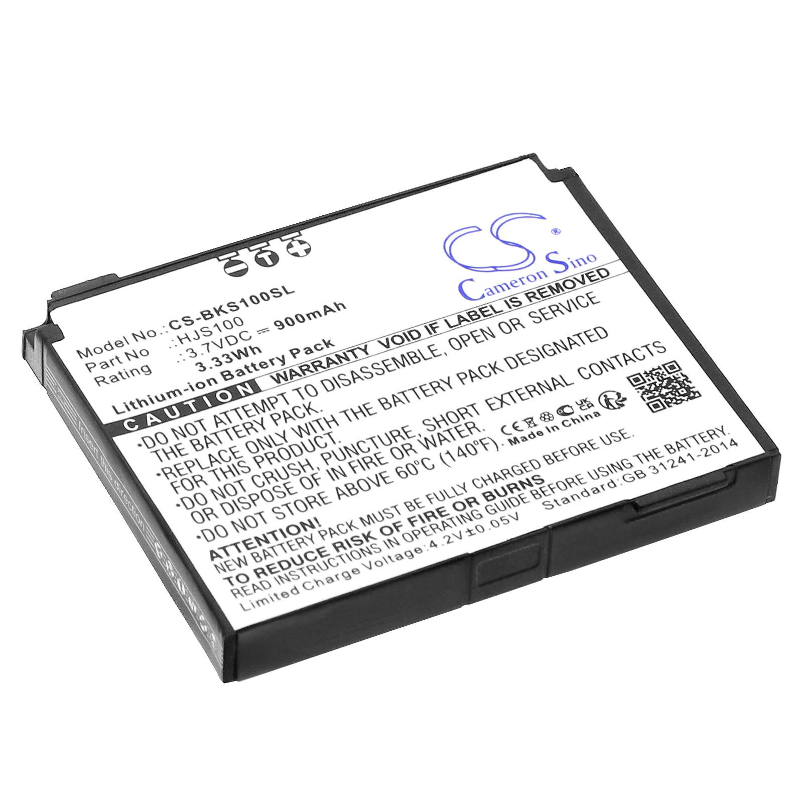 CS-BKS100SL : Battery for Becker HJS 100, HJS-100, Map Pilot - Replaces Becker HJS100, 338937010208