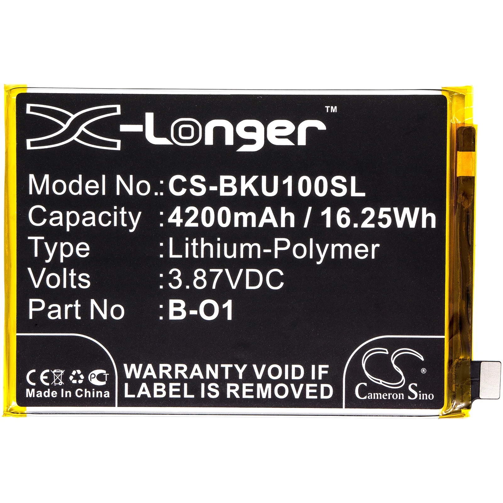 CS-BKU100SL : Battery for VIVO iQOO U1, V2023A, V2023 - Replaces VIVO B-O1 - Image 3