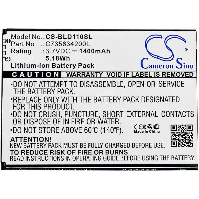 CS-BLD110SL : Battery for BLU Studio M HD, S110, S110L and others - Replaces BLU C735634200L - Image 3