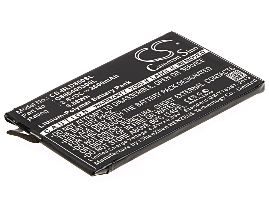 CS-BLD850SL : Battery for BLU Studio XL, Studio XL 6.0 HD, D850Q and others - Replaces BLU C865405300L, SL1805A