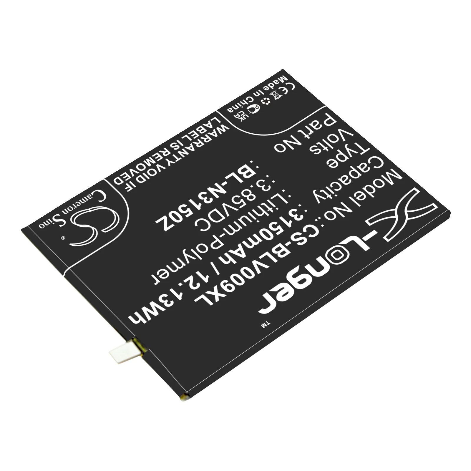 CS-BLV009XL : Battery for GIONEE S6s, Elife S6s - Replaces GIONEE BL-N3150Z - Image 2