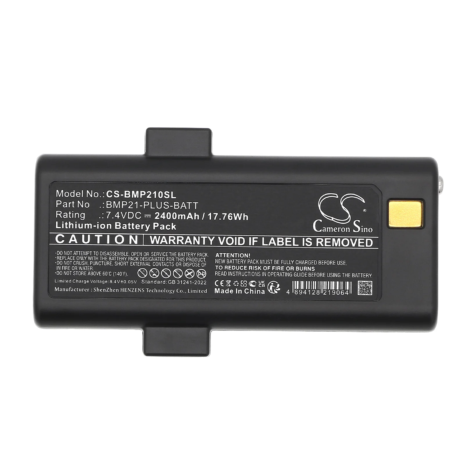 CS-BMP210SL : Battery for Brady BMP21 Plus, BMP21-Lab, M210 and others - Replaces Brady 170420, BMP21-PLUS-BATT, G6120161 - Image 4