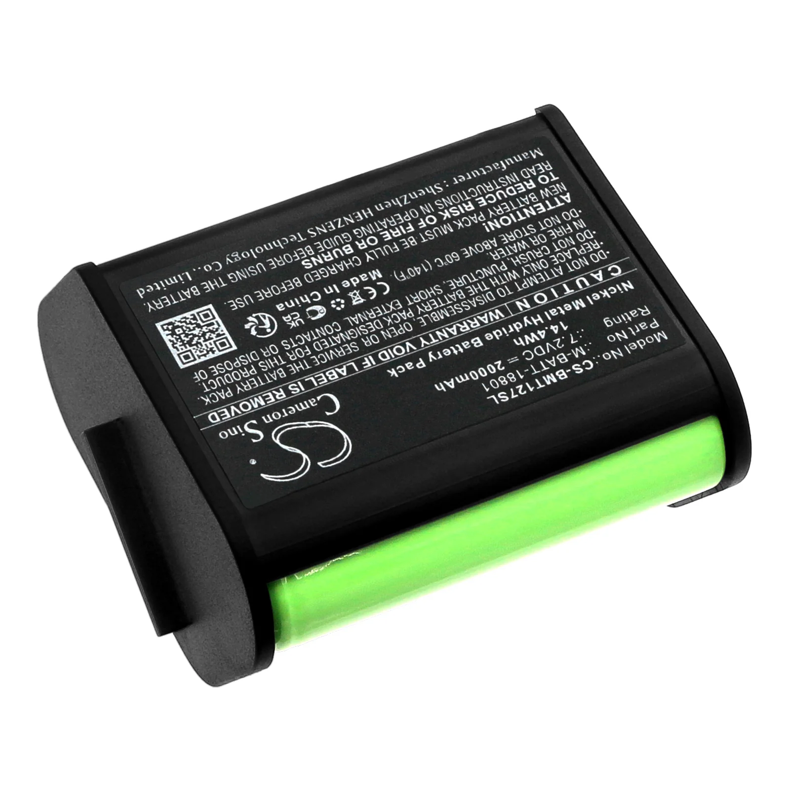 CS-BMT127SL : Battery for Brady TLS PC Link, TLS PC Link Thermal Labeling System - Replaces Brady M-BATT-18801, Y4226948, Y12708 - Image 2