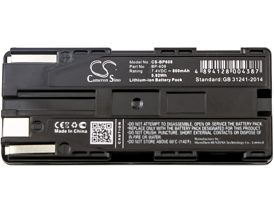 CS-BP608 : Battery for Canon C2, DM-MV1, DM-MV10 and others - Replaces Canon BP-608, BP-608A - Image 2