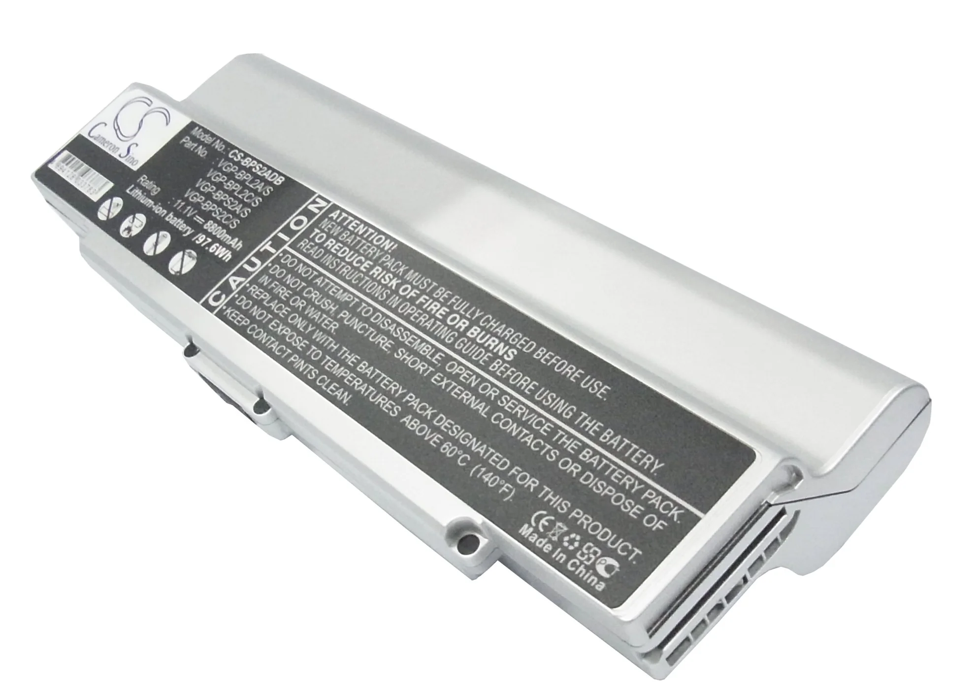 CS-BPS2ADB : Battery for Sony VAIO VGN-C140G/B, VAIO VGN-C150P/B, VAIO VGN-C190 and others - Replaces Sony VGP-BPL2A/S, VGP-BPL2C/S, VGP-BPS2A/S and others - Image 4