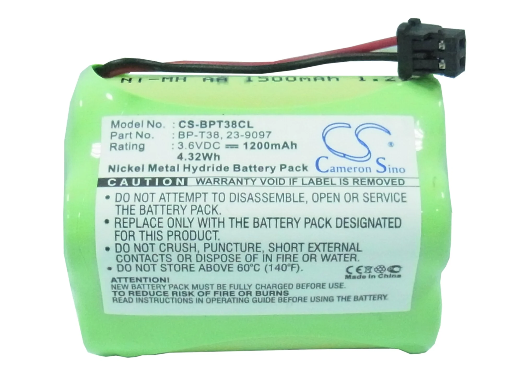 CS-BPT38CL : Battery for Sony SPP-A2770, SPP-A2780, SPP-H273 and others - Replaces Sony BP-T38 - Image 5