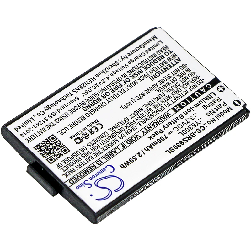 CS-BRS980SL : Battery for Blinc G2, VCAN, TORC and others - Replaces Blinc Y6300L - Image 2