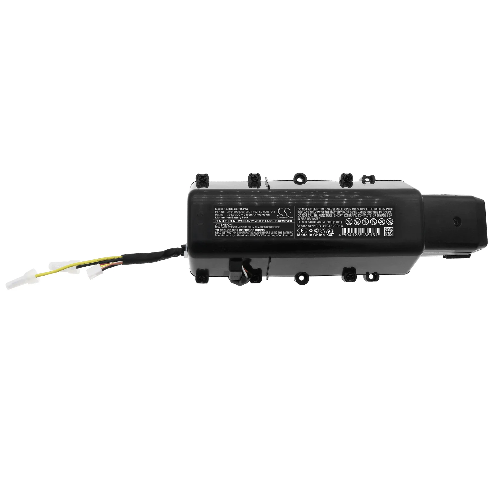 CS-BSP255VX : Battery for Bissell CrossWave 2551, 2554, 2590 and others - Replaces Bissell 1618930, 69-0091-102 - Image 3