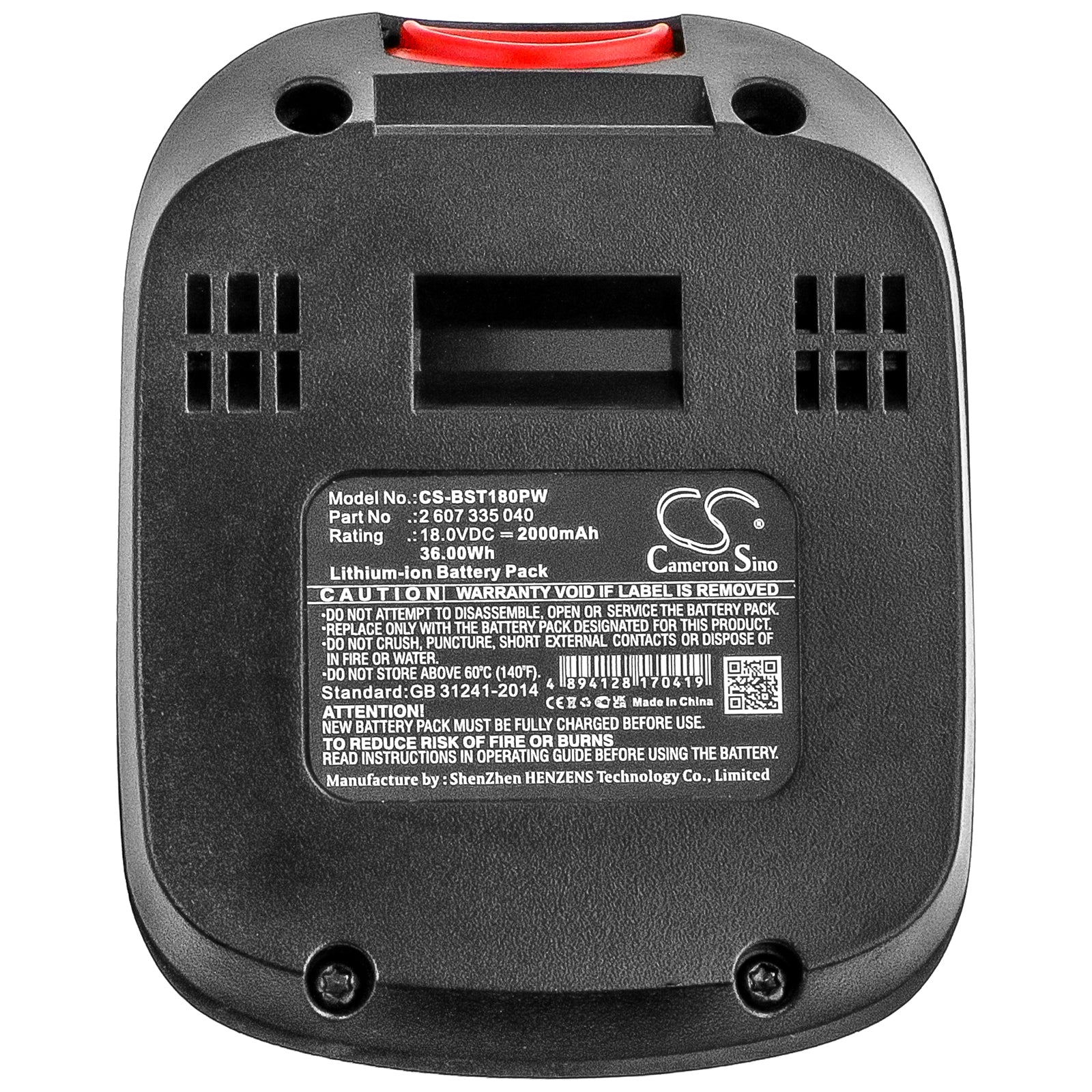 CS-BST180PW : Battery for Bosch PSR 18 LI-2, PSB 18 LI-2, PSB 18 LI-2H and others - Replaces Bosch 2 607 335 040, 2 607 336 039, 1 600 Z00 000 and others - Image 5