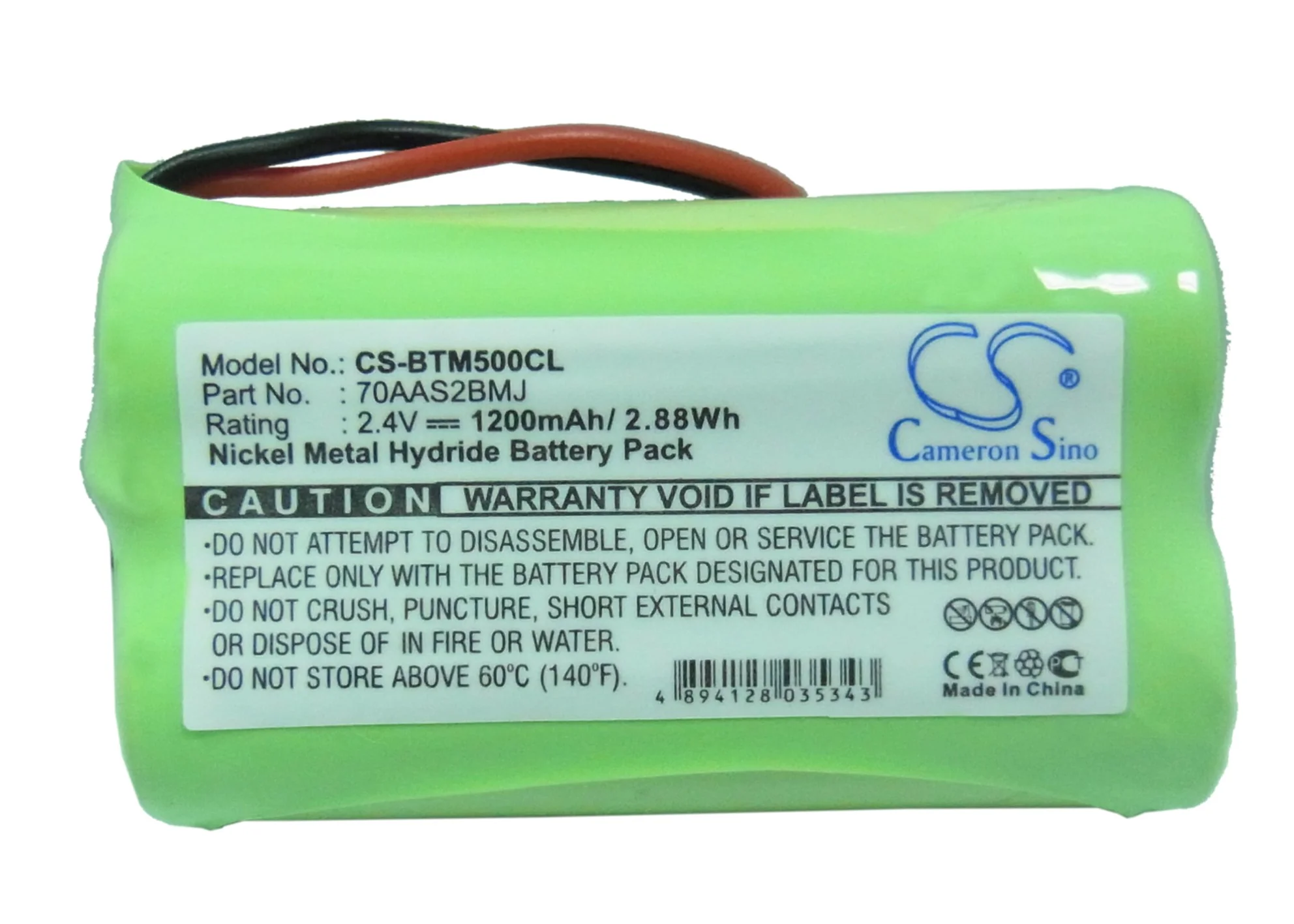 CS-BTM500CL : Battery for Binatone MD500, Micro DECT kompatibel, Big Button Combi and others - Replaces GP 70AAS2BMJ, 60AAS2BMJ, 6AAS2BMJ - Image 5