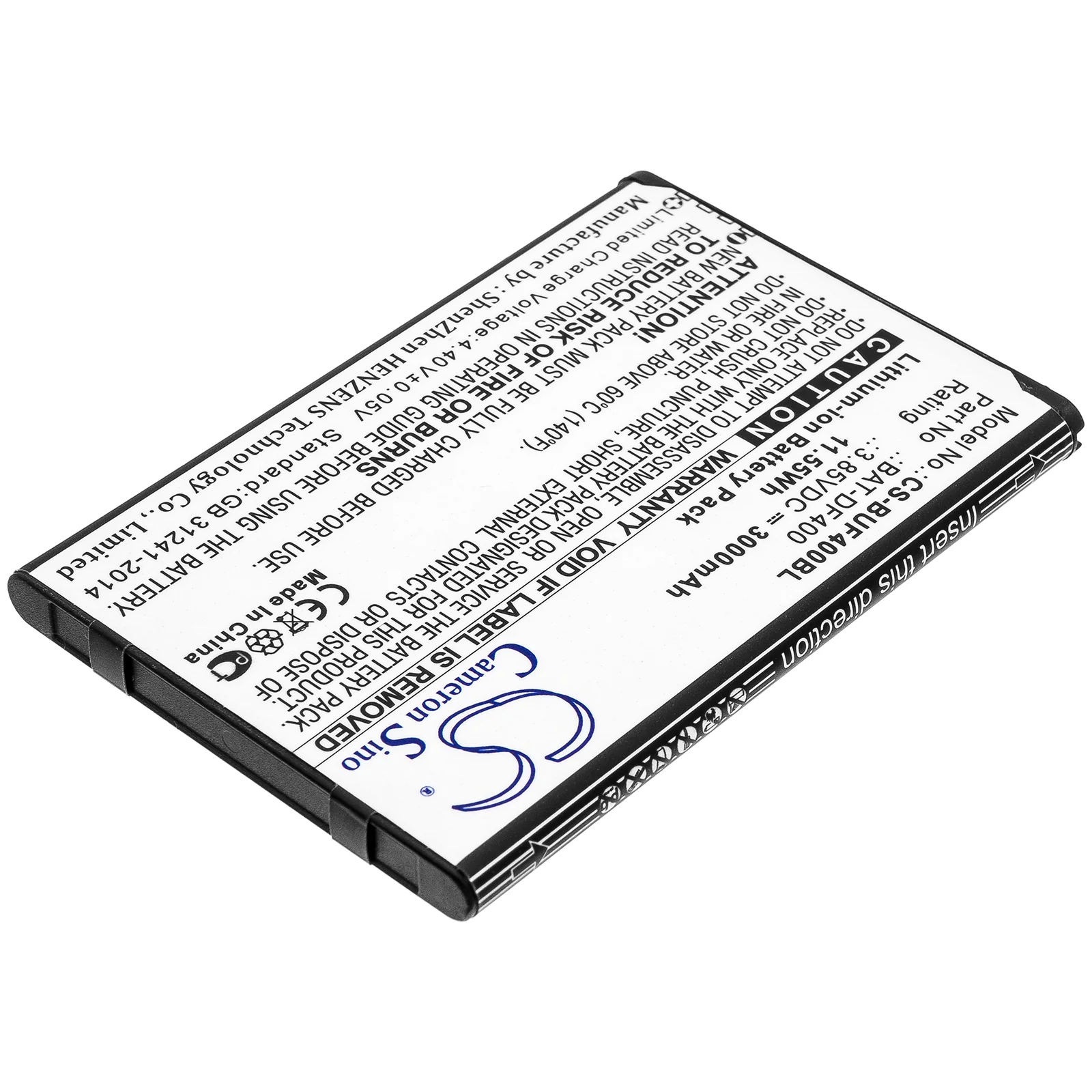 CS-BUF400BL : Battery for Bluebird EF400 - Replaces Bluebird BAT-DF400, BAT-EF400 - Image 2