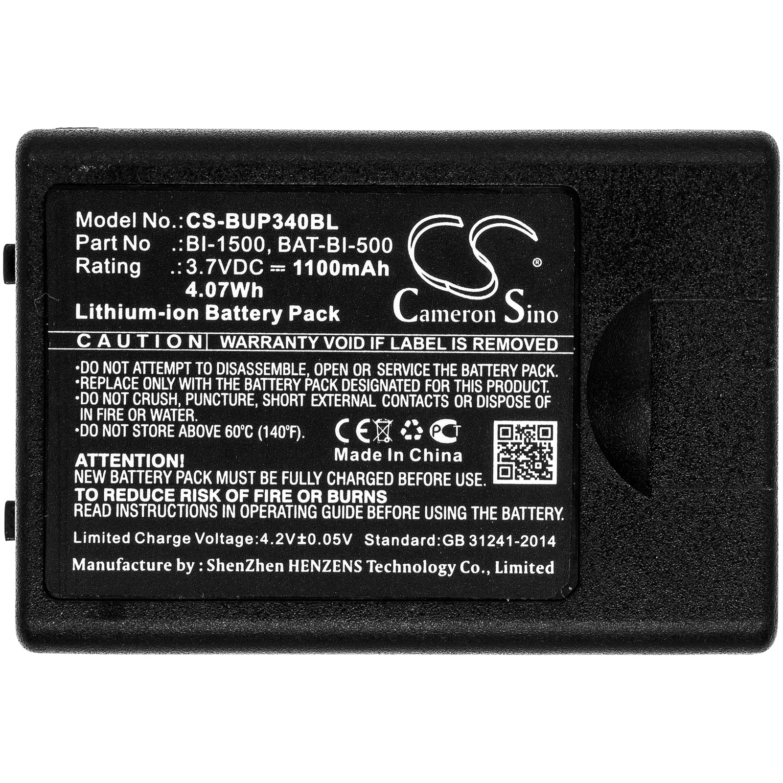 CS-BUP340BL : Battery for BlueBird EG-340 - Replaces BlueBird BI-1500, BAT-BI-500 - Image 5