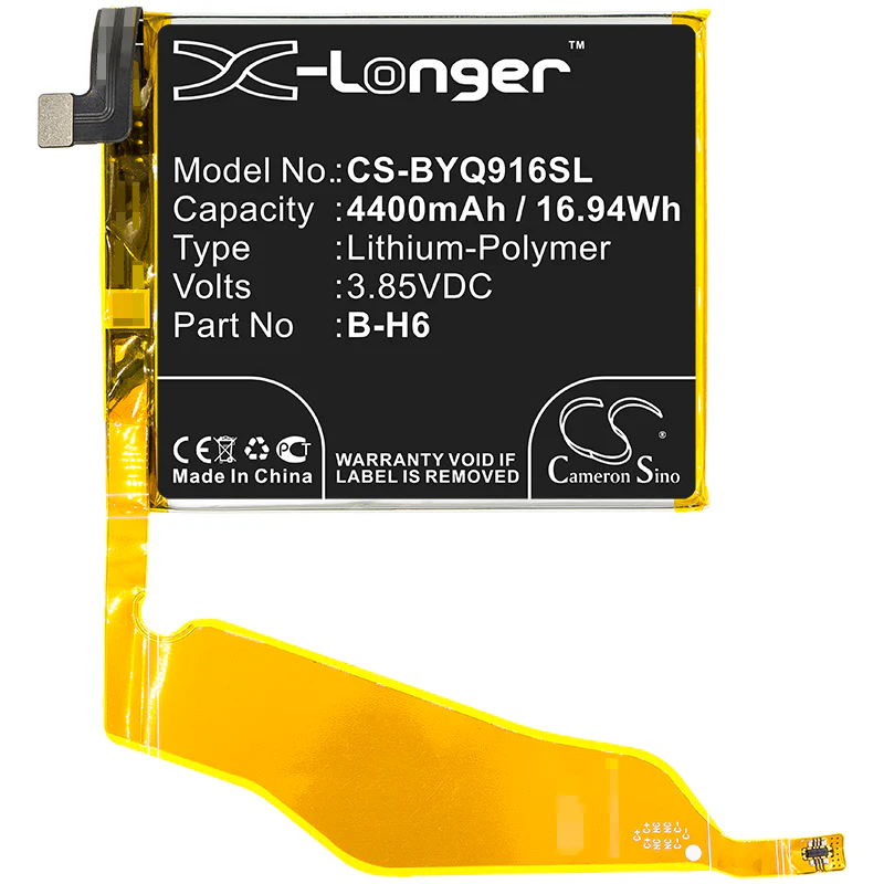 CS-BYQ916SL : Battery for Vivo iQOO Pro, iQOO Pro 5G, V1916 and others - Replaces Vivo B-H6 - Image 4