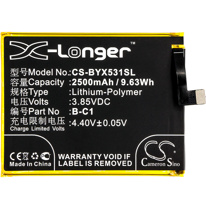 CS-BYX531SL : Battery for VIVO Y53, Y53 Dual SIM - Replaces VIVO B-C1 - Image 3