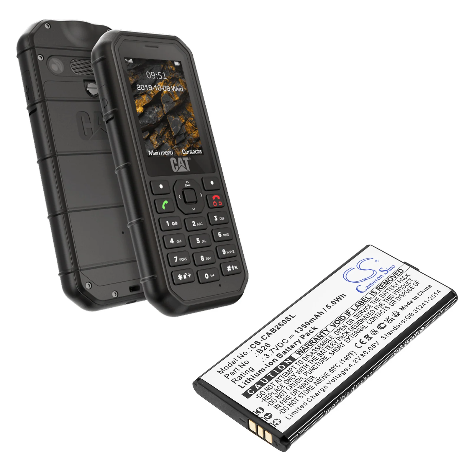 CS-CAB260SL : Battery for CAT B26 - Replaces CAT B26