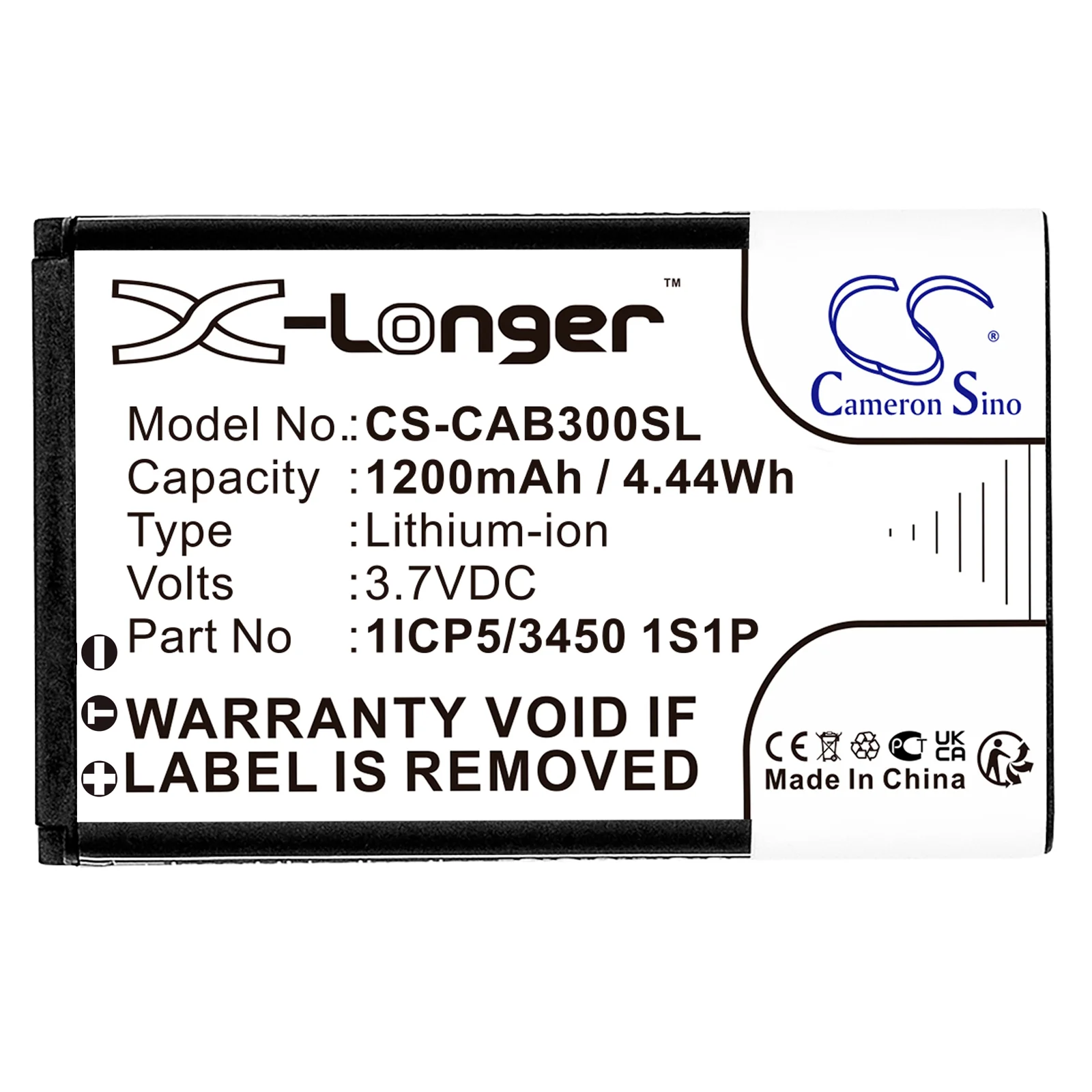 CS-CAB300SL : Battery for CAT B30 - Replaces CAT 1ICP5/3450 1S1P - Image 3