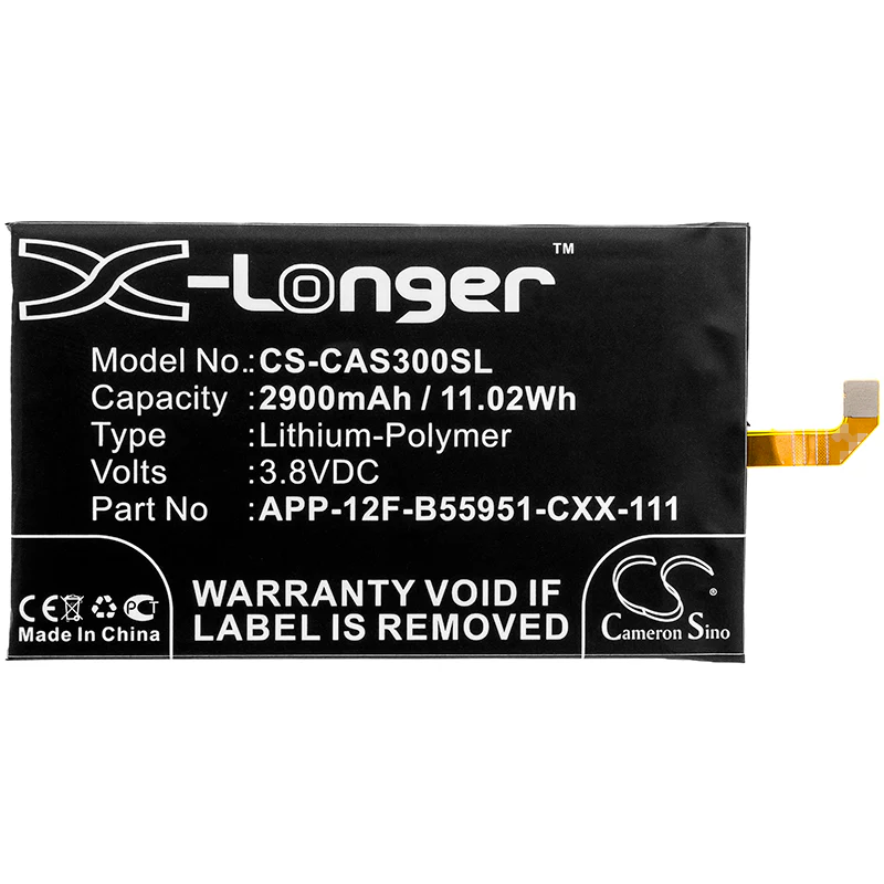 CS-CAS300SL : Battery for CAT S30 - Replaces CAT APP-12F-B55951-CXX-111 - Image 3
