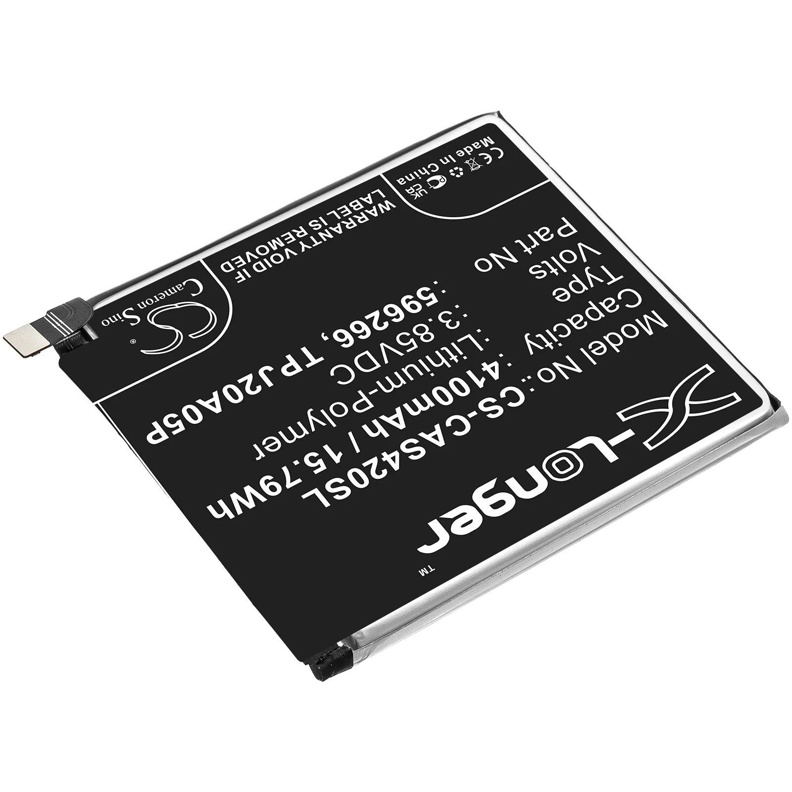 CS-CAS420SL : Battery for CAT S42, S32 - Replaces CAT 596266, TPJ20A05P - Image 2
