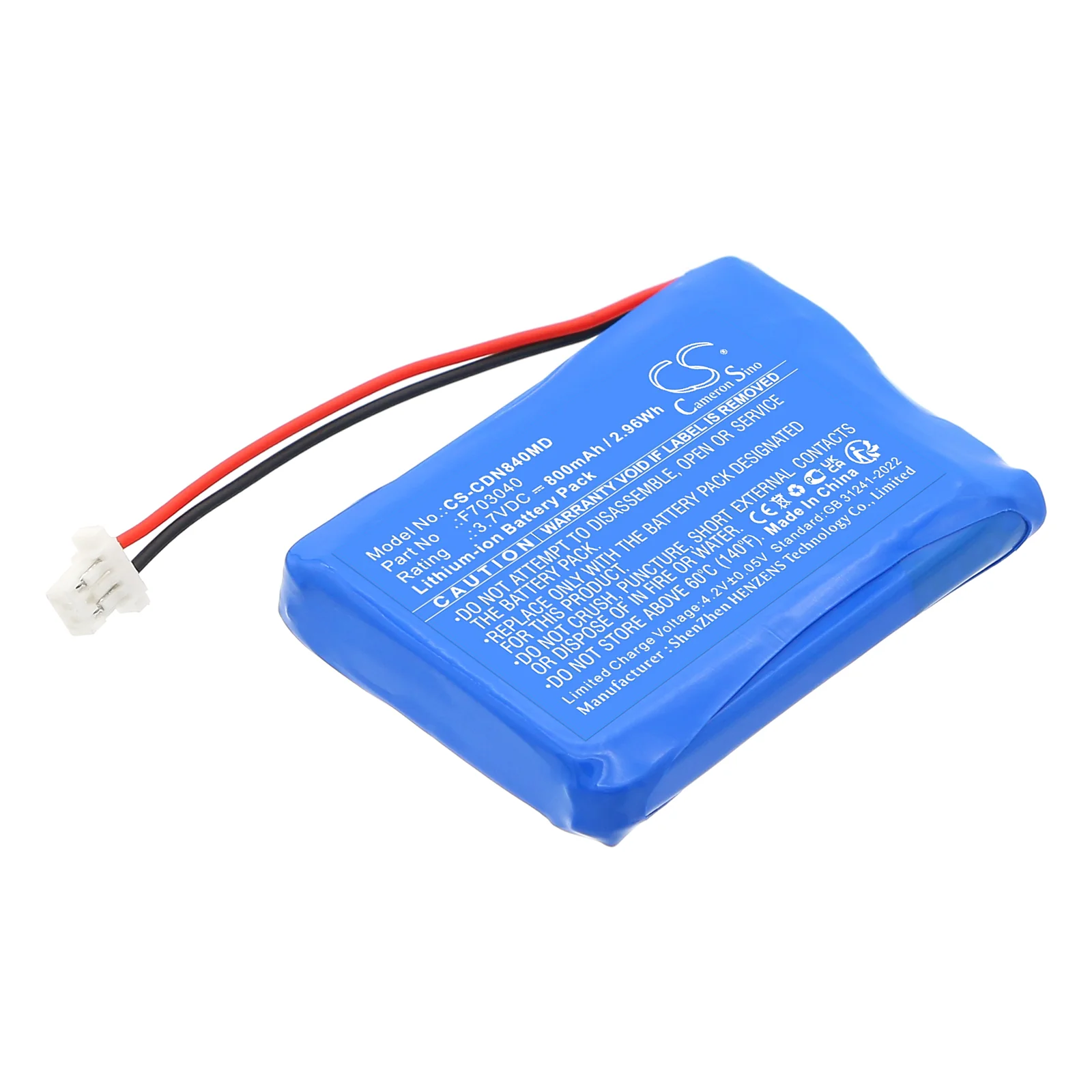 CS-CDN840MD : Battery for Covidien Puritan Bennett 840 - Replaces Covidien F703040 - Image 2