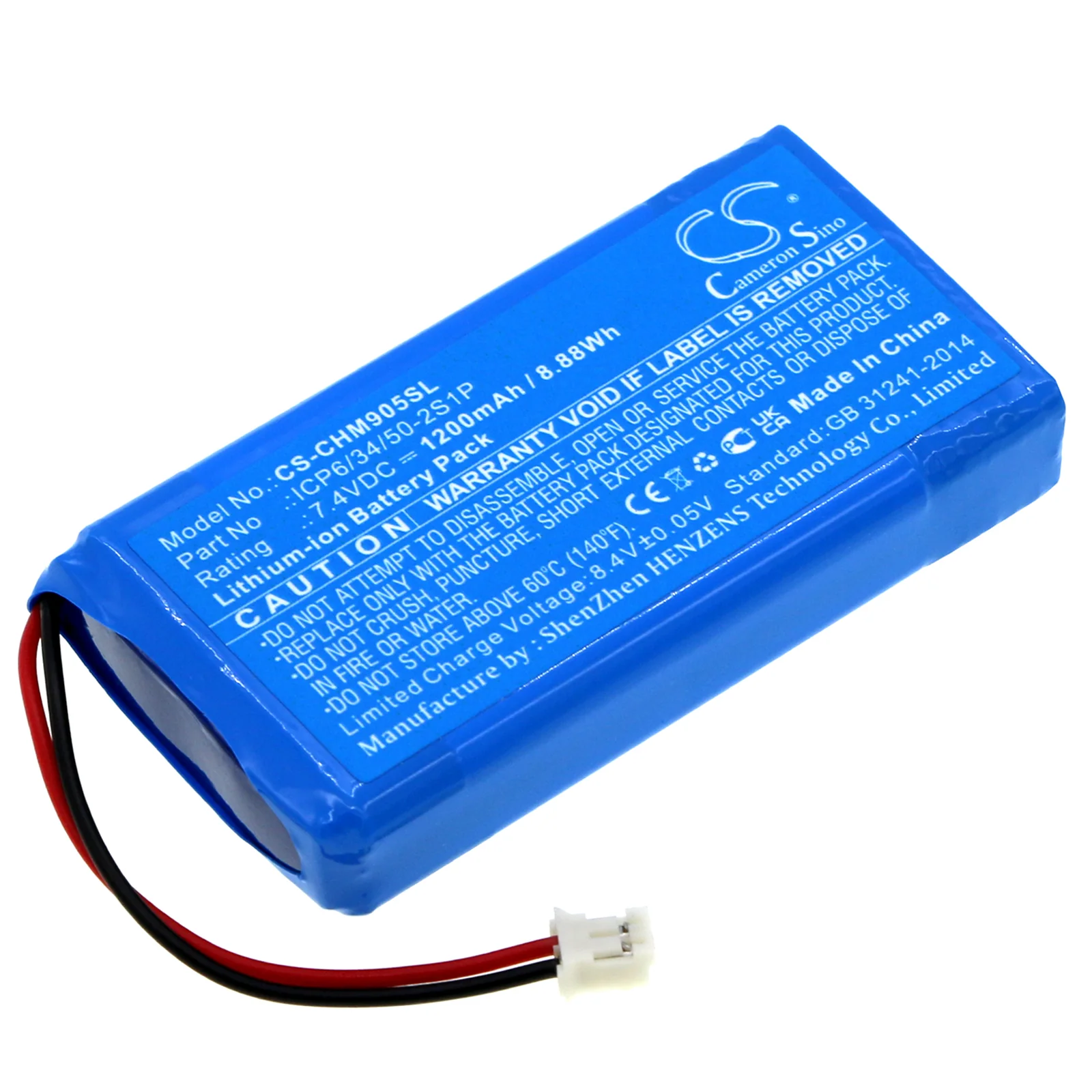 CS-CHM905SL : Battery for Chord MOJO Headphone Amplifier - Replaces Chord ICP6/34/50-2S1P