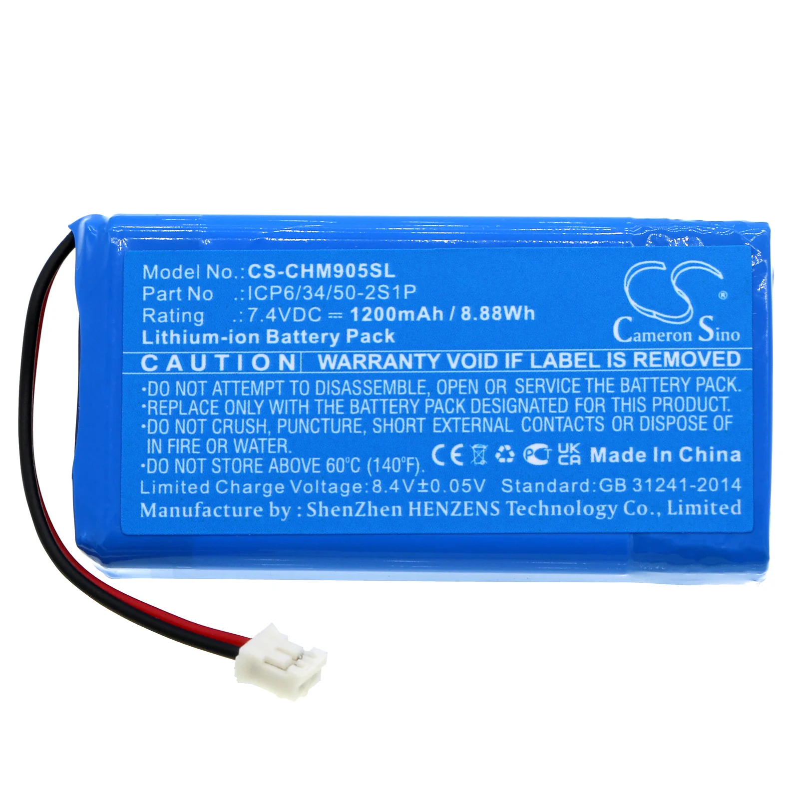 CS-CHM905SL : Battery for Chord MOJO Headphone Amplifier - Replaces Chord ICP6/34/50-2S1P - Image 3