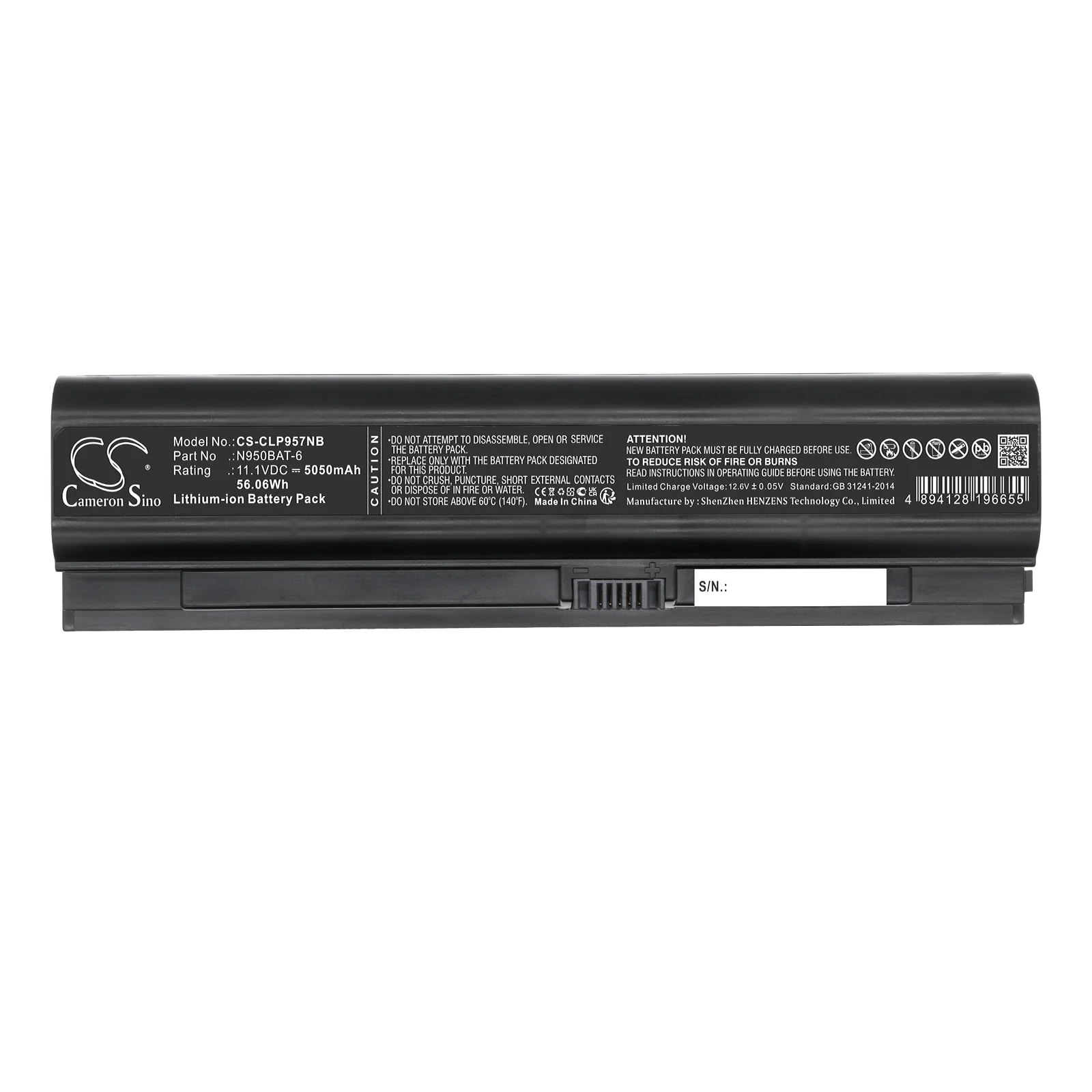 CS-CLP957NB : Battery for Origin PC EVO16-S - Replaces Clevo N950BAT-6 - Image 5