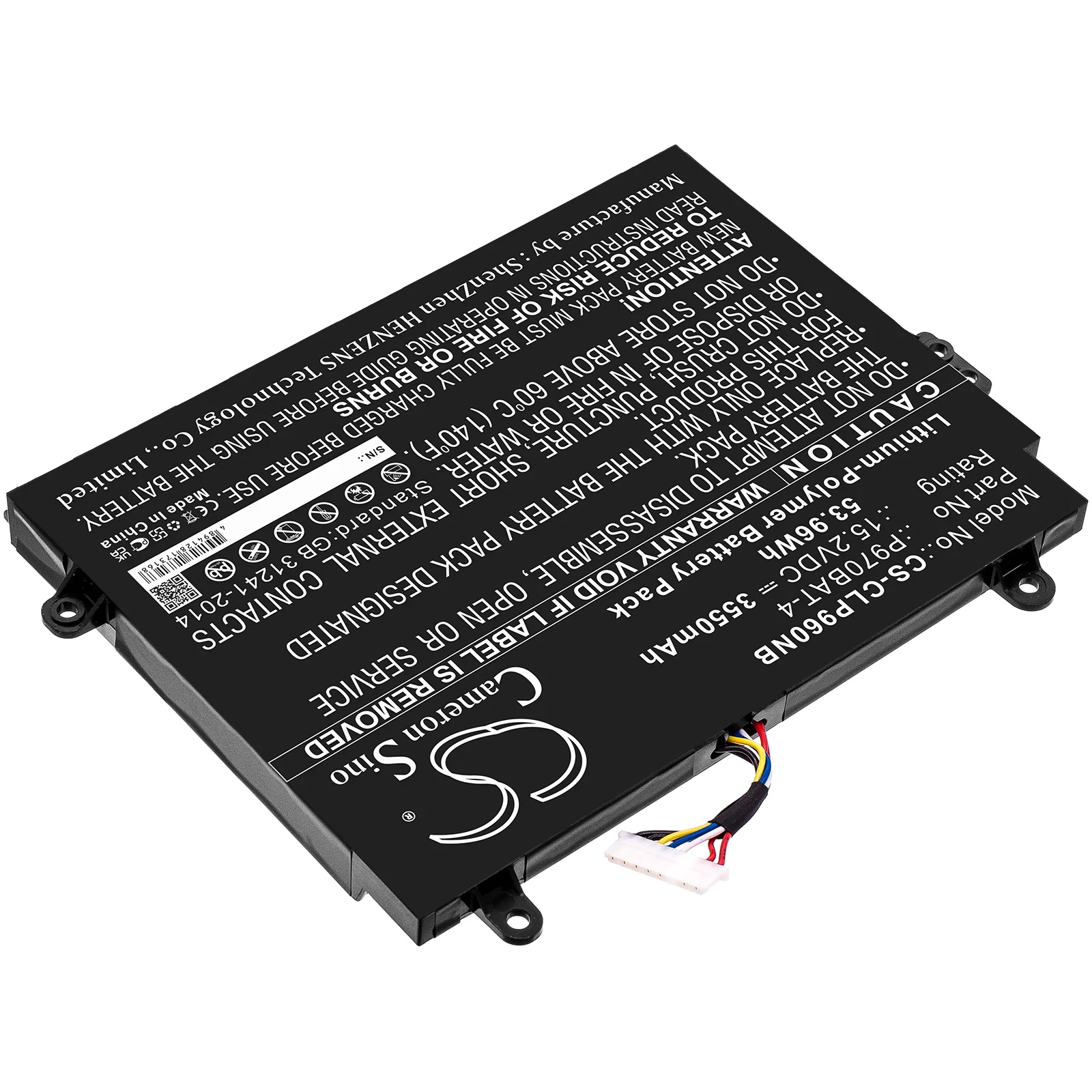 CS-CLP960NB : Battery for Schenker Key 16(ID SKE16E19), Key 17 M19bnr(10505144), Key 17 E19tbz(10505023) and others - Replaces Schenker P970BAT-4 - Image 2