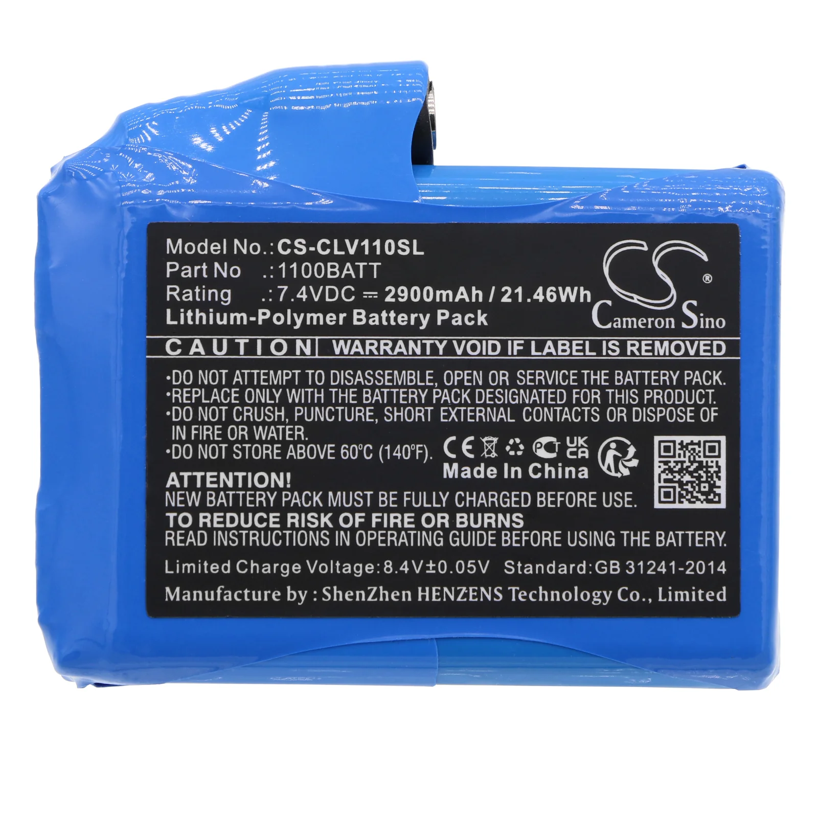 CS-CLV110SL : Battery for Clover heated glove - Replaces Clover 1100BATT - Image 3