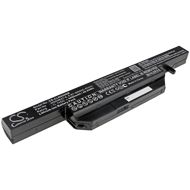 CS-CLW650NB : Battery for Schenker B713-1OB, M505, XMG M504 and others - Replaces Clevo 6-87-W650S-4D4A1, 6-87-W650S-4D4A2, 6-87-W650S-4D4A3 and others