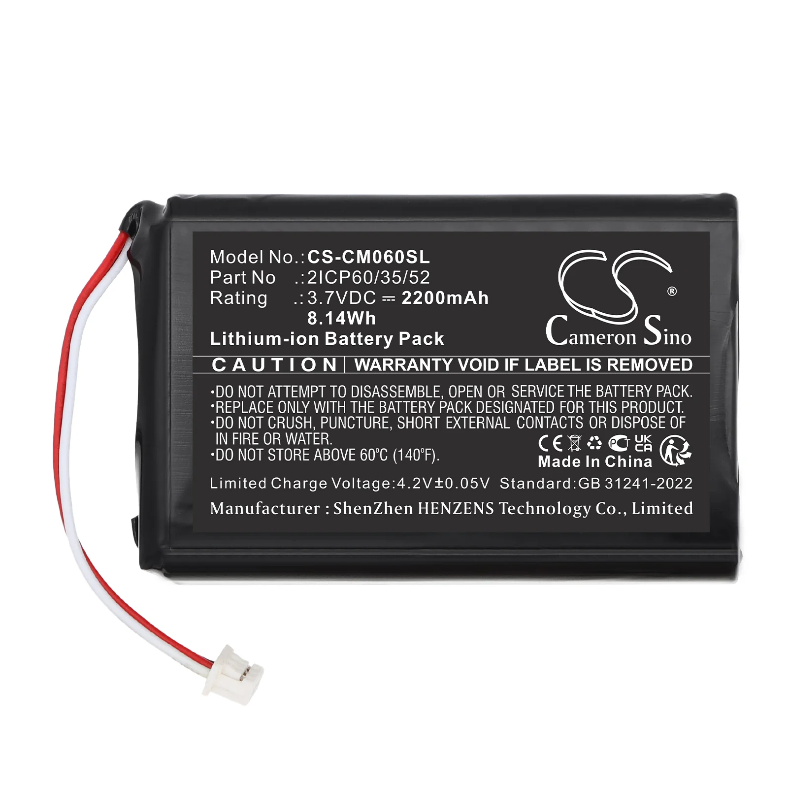 CS-CM060SL : Replaces Custom Battery Pack 2ICP60/35/51 - Image 3