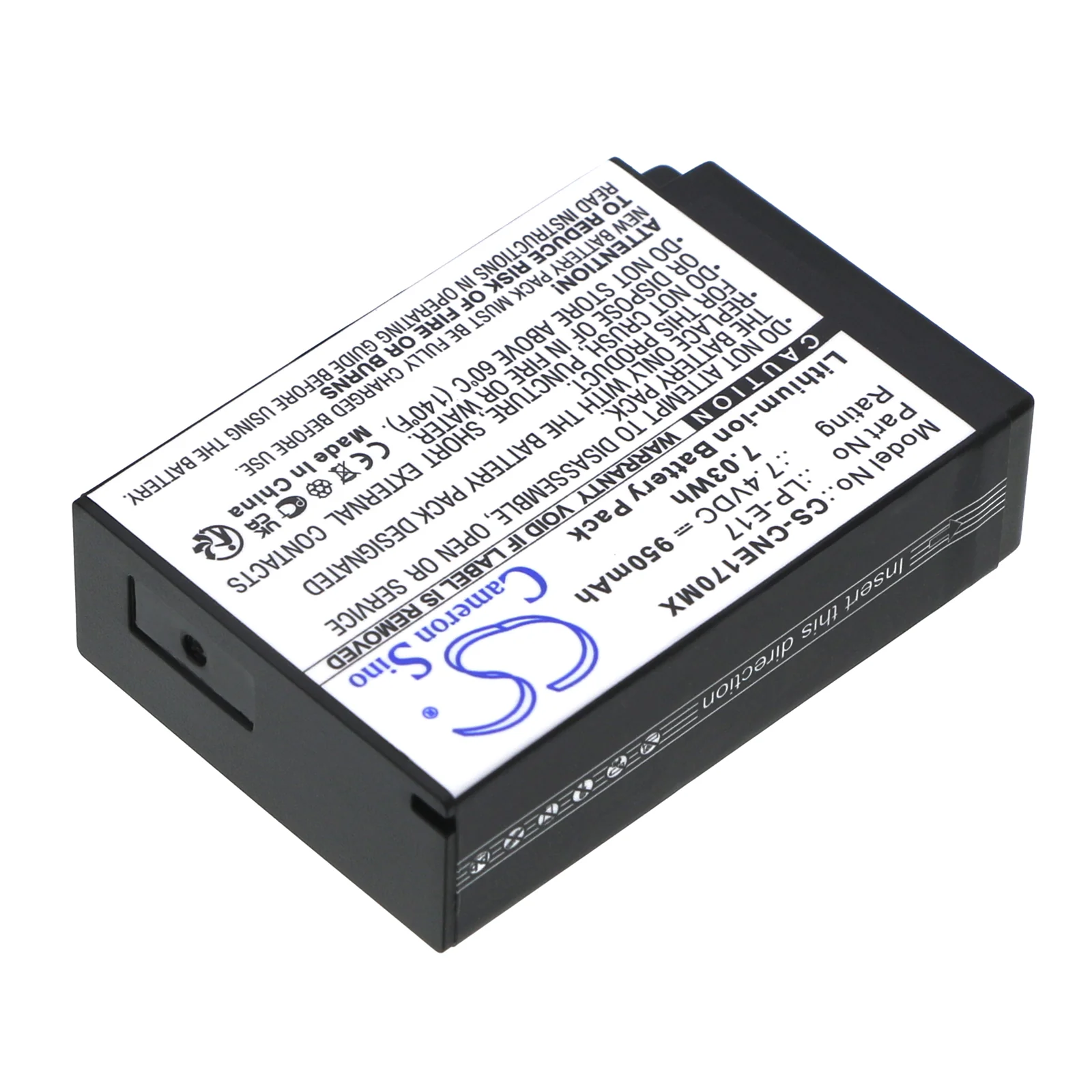 CS-CNE170MX : Battery for Canon EOS Kiss X8i, EOS M3, EOS 750D and others - Replaces Canon LP-E17 - Image 2