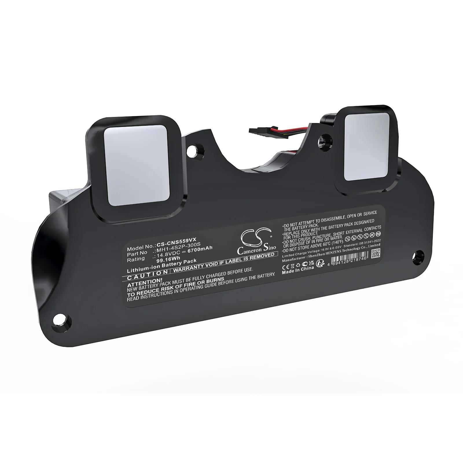 CS-CNS559VX : Battery for Cecotec Conga 5090, Conga 5490, Conga 6090 and others - Replaces Cecotec MH1-4S2P-300S