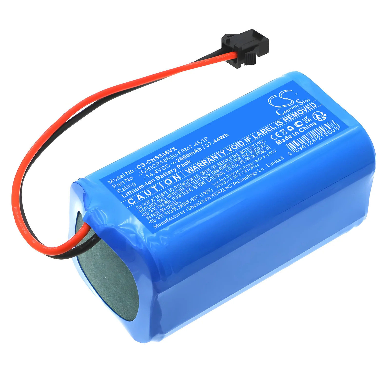CS-CNS846VX : Battery for Cecotec 05846, Conga Eternal Laser Vital, Conga Eternal Max Vital and others - Replaces Cecotec CMICR18650-F8M7-4S1P - Image 3