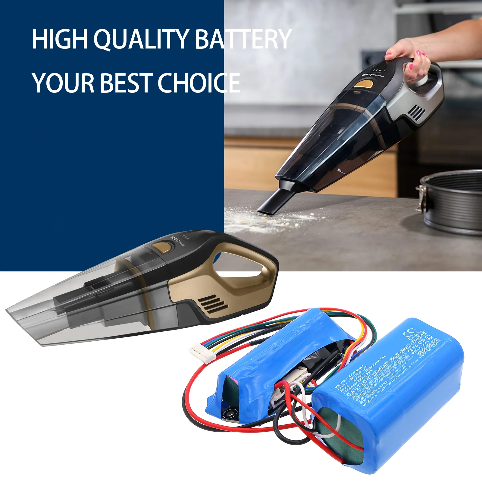 CS-CPV435VX : Battery for Concept VP4353, VP4354 - Replaces Concept INR18650-5S1P - Image 5