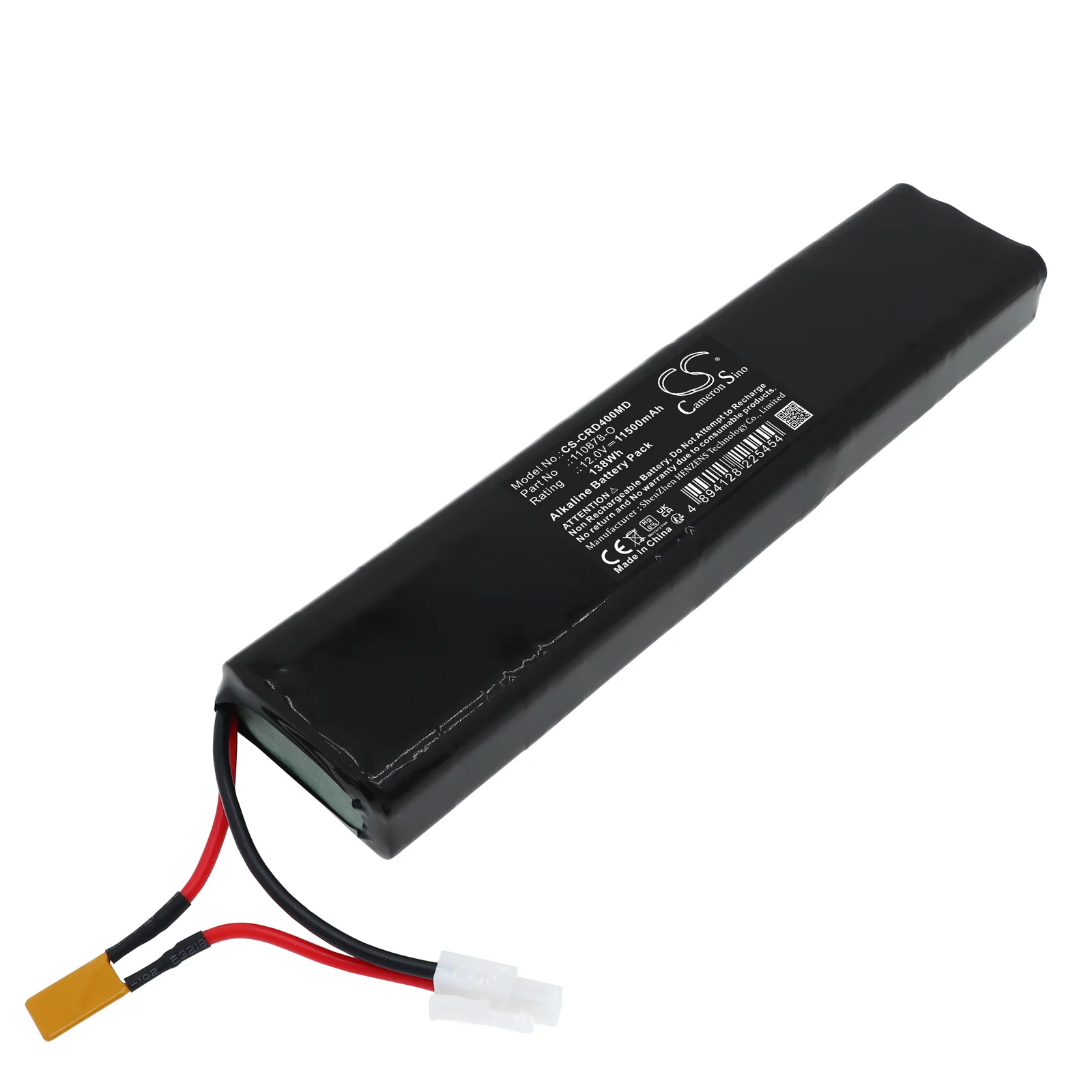 CS-CRD400MD : Battery for CardiAid  CT0207RF,  CT0207RS, CT0207 - Replaces CardiAid  110878-O, CA-4BP - Image 2