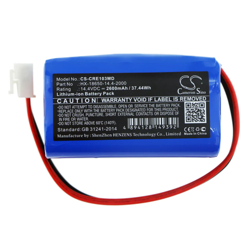 CS-CRE103MD : Battery for Carewell ECG-1103, ECG-1103B, ECG-1103G and others - Replaces Carewell HX-18650-14.4-2000 - Image 3