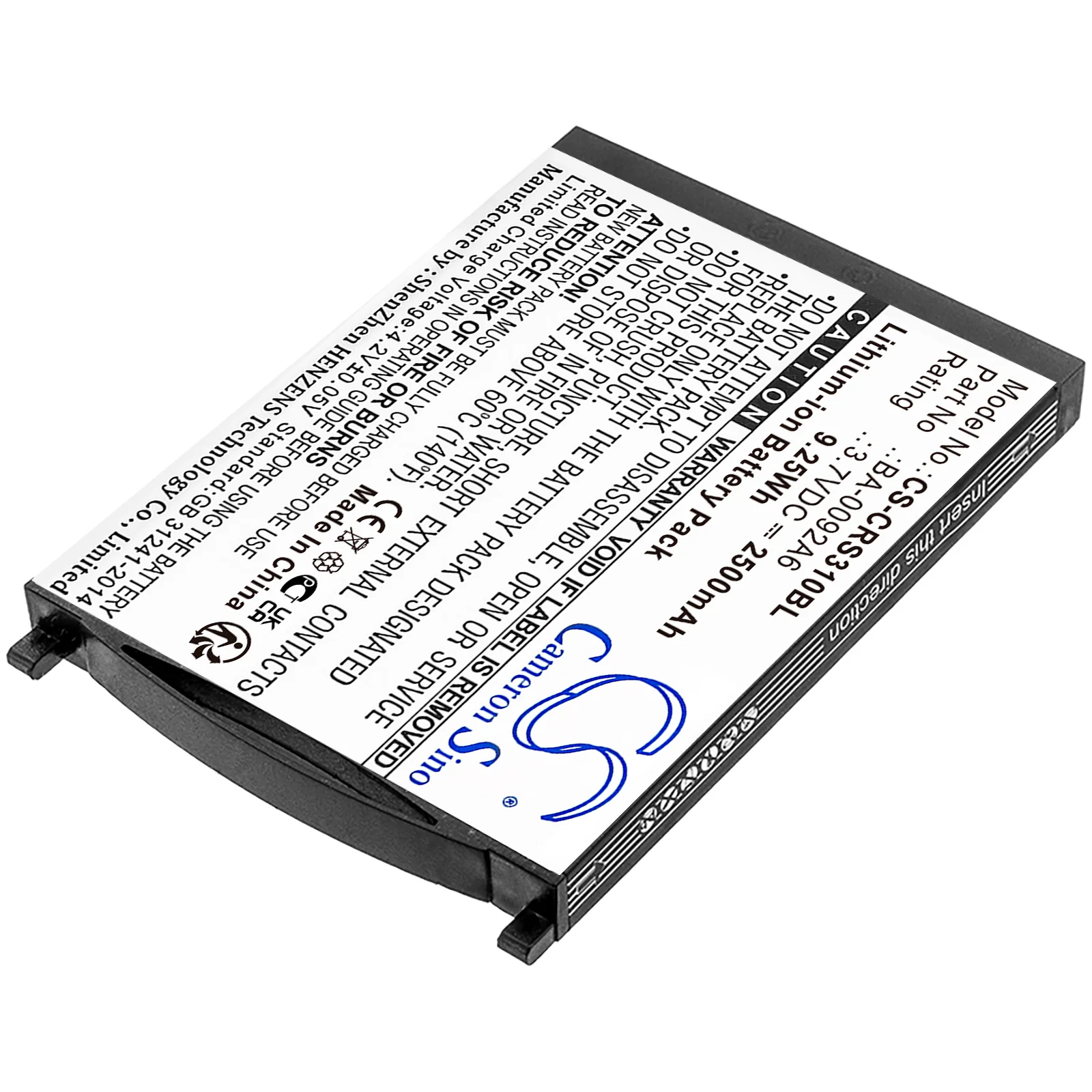 CS-CRS310BL : Battery for CipherLAB RS31 - Replaces CipherLAB BA-0092A6 - Image 2
