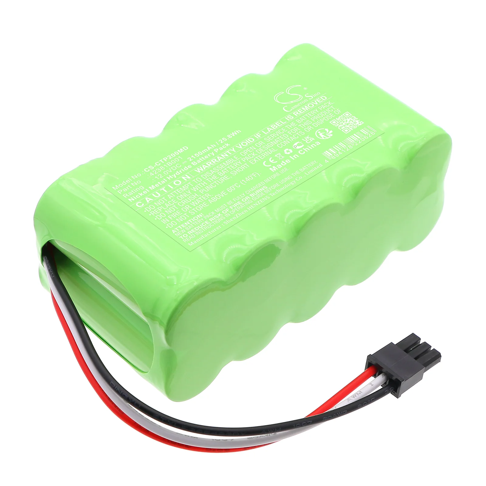CS-CTP200MD : Battery for Criticare 8500Q Anesthetic Gas Monitor, CO2 monitor, Poet IQ2 - Replaces Criticare 42381B001, 6032, 8500Q and others