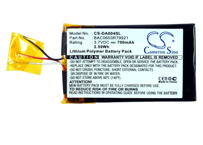 CS-DA004SL : Battery for Creative Zen Wav - Replaces Creative BAC0603R79921 - Image 5