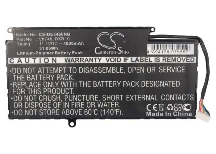 CS-DE5460NB : Battery for Dell Vostro 5460, Vostro 5470, Vostro 5460D-2426 and others - Replaces Dell VH748, DXR10, 0VH748 and others - Image 3