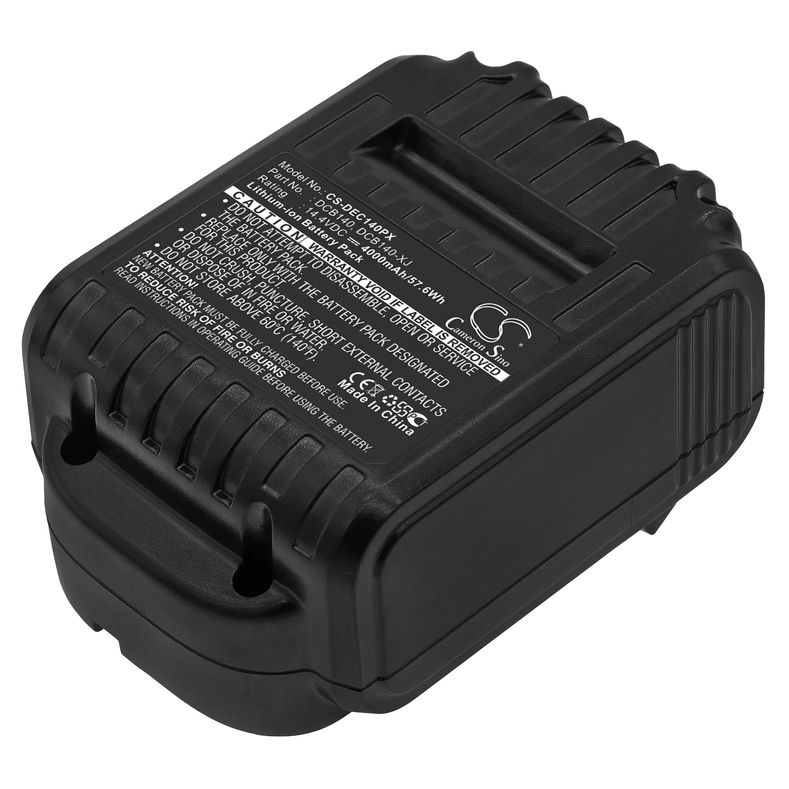 CS-DEC140PX : Battery for DeWalt XR Li-Ion 14.4V, DCB090, DCD720 and others - Replaces DeWalt DCB140, DCB140-XJ, DCB143 and others - Image 4