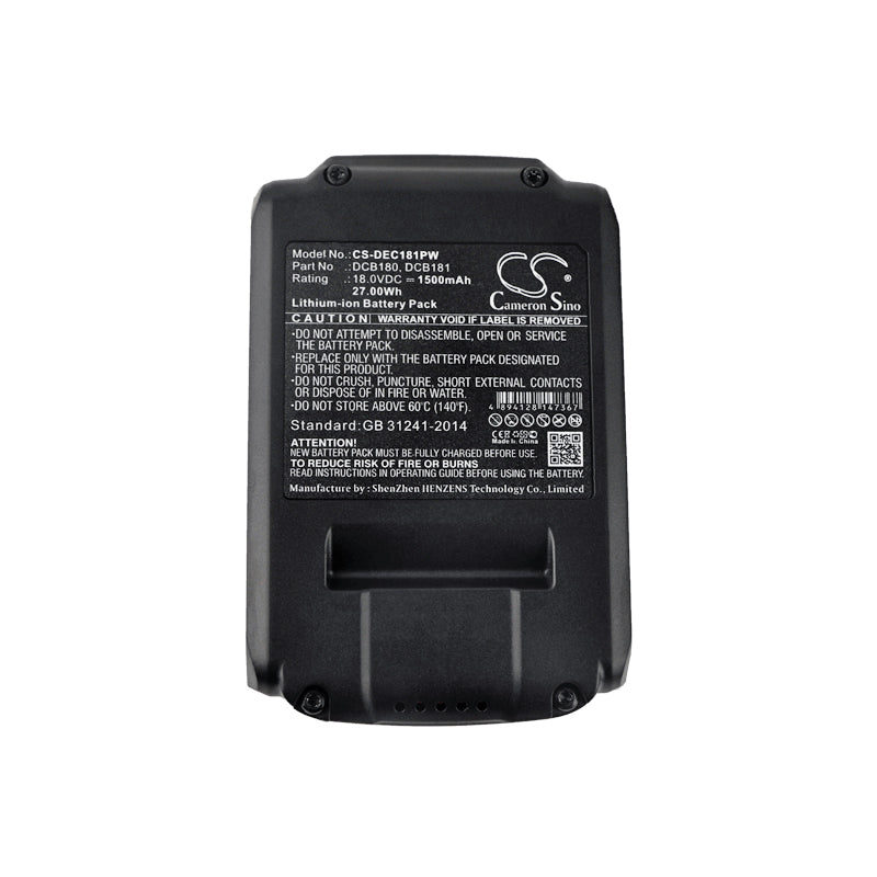 CS-DEC181PW : Battery for DeWalt XR Li-Ion 18V, DCD740, DCD740B and others - Replaces DeWalt DCB180, DCB181, DCB181-XJ and others - Image 5