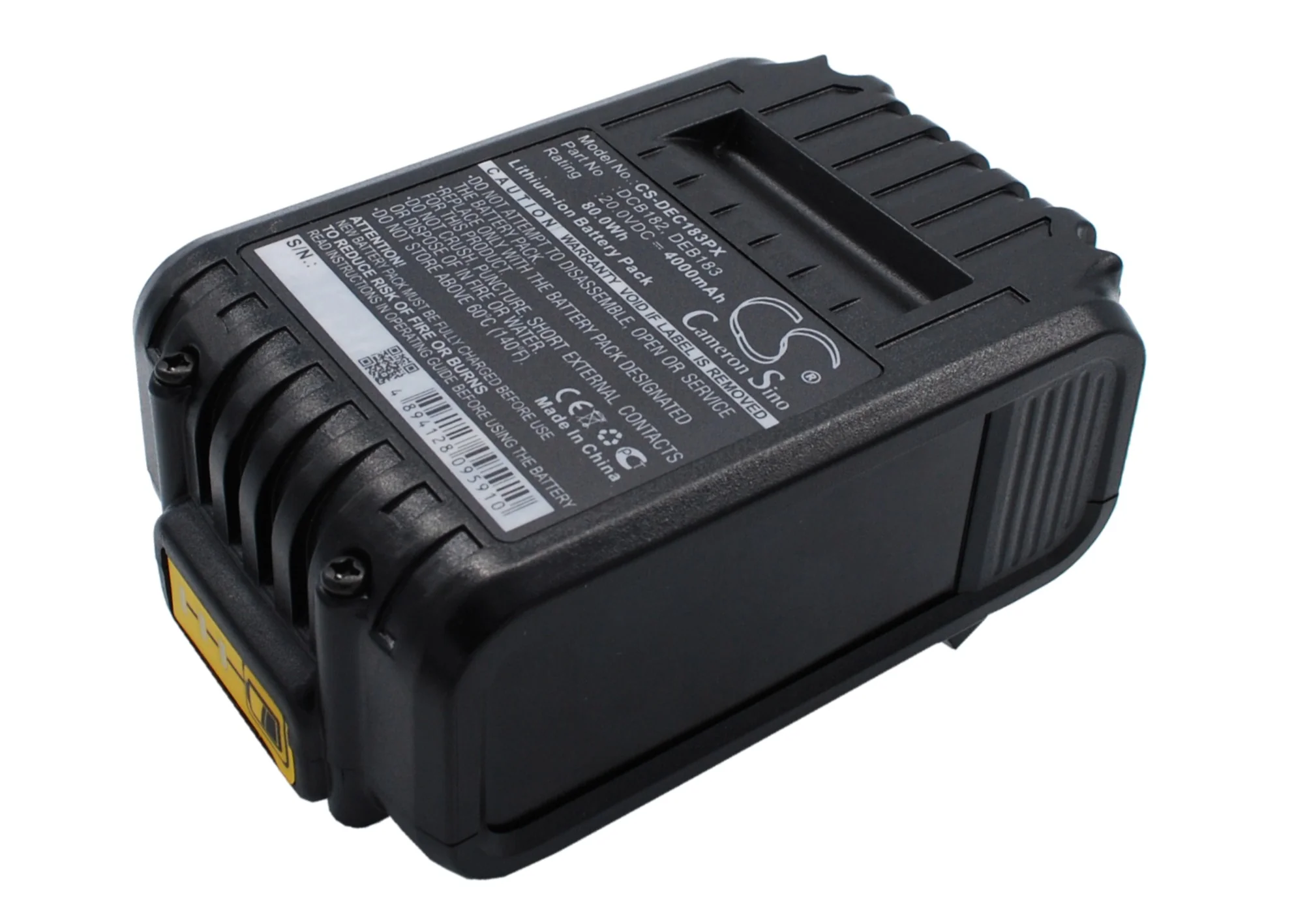 CS-DEC183PX : Battery for DeWalt DCD740, DCD740B, DCD780 and others - Replaces DeWalt DCB182, DCB183, DCB184 - Image 3