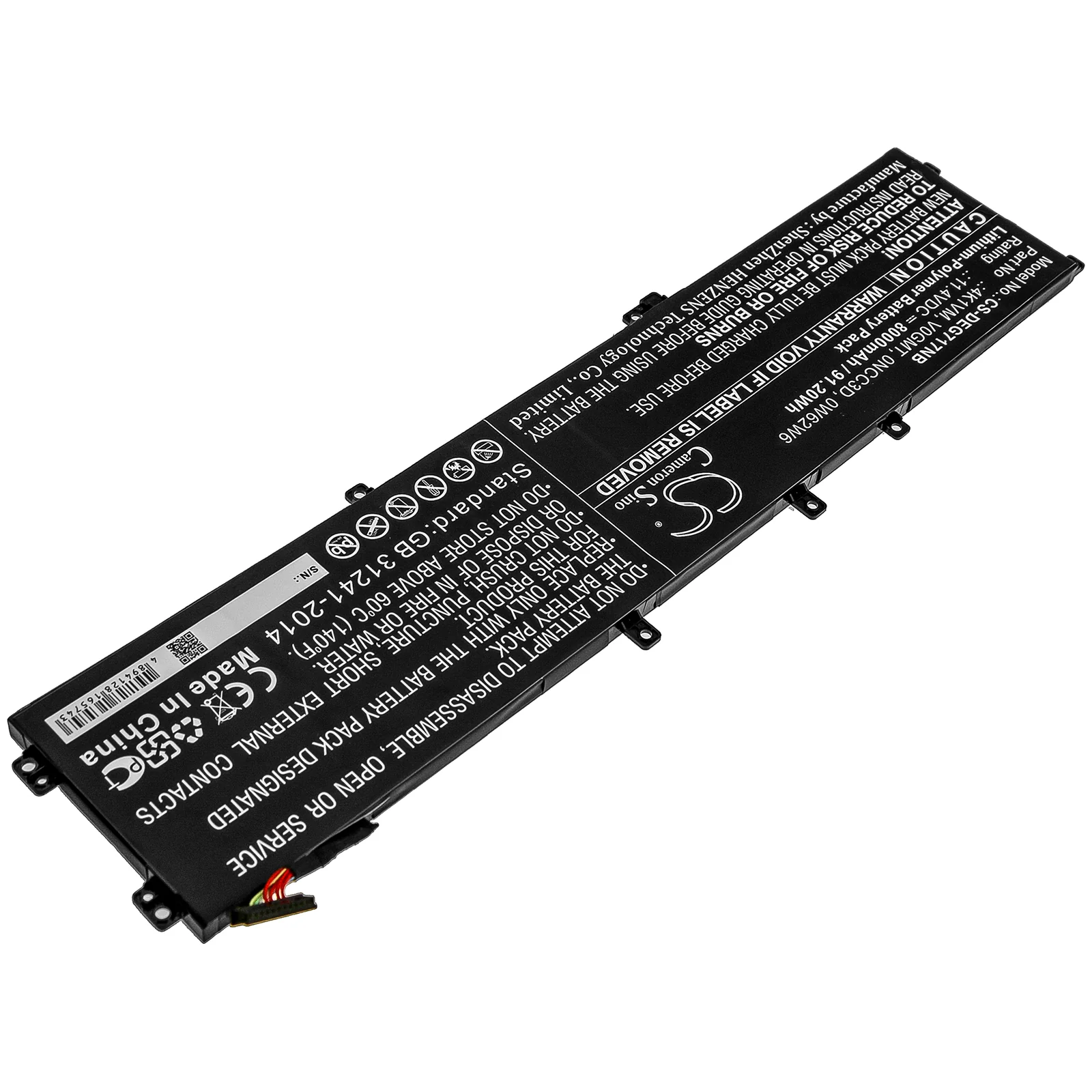 CS-DEG717NB : Battery for Dell G7 17 7700 - Replaces Dell V0GMT, 0NCC3D, 4K1VM and others - Image 4