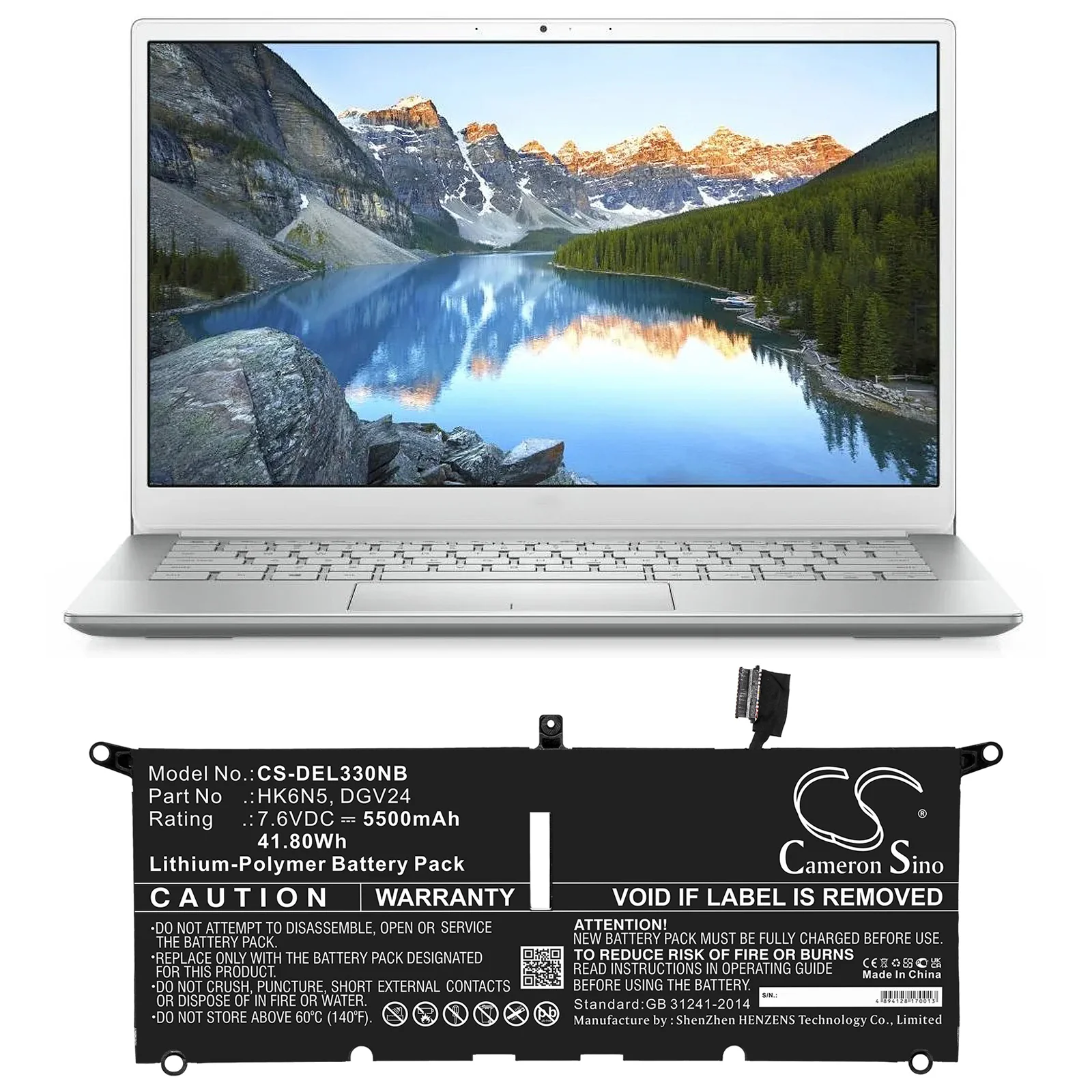 CS-DEL330NB : Battery for DELL Latitude 3301, Vostro 5390, Inspiron 13 5390 and others - Replaces DELL HK6N5, DGV24 - Image 5