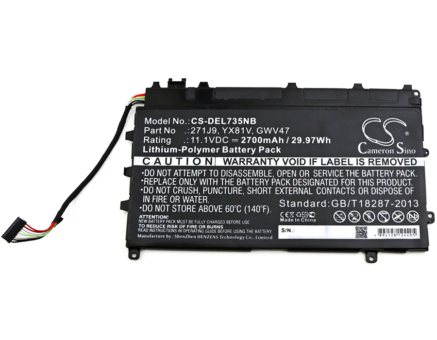 CS-DEL735NB : Battery for DELL Latitude 7350, Latitude 13 7000, Latitude 13 7000(CAL001LATI735013480) and others - Replaces DELL 271J9, YX81V, GWV47 and others - Image 3