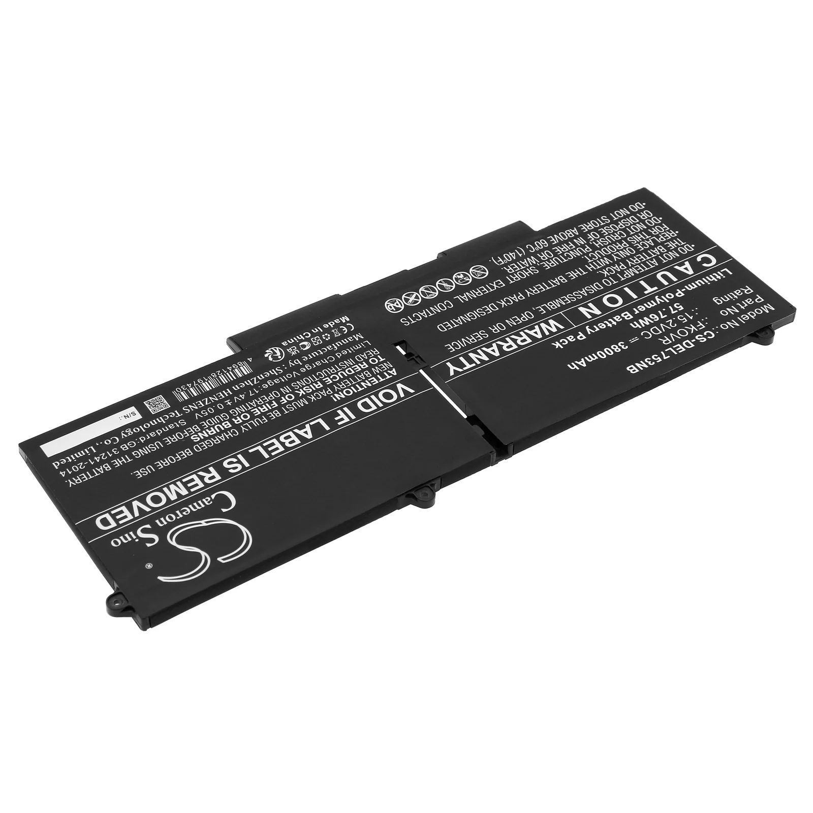 CS-DEL753NB : Battery for Dell Latitude 5330, Latitude 7530, Latitude 7430 and others - Replaces Dell 8H6WD, 8P81K, FK0VR and others - Image 2