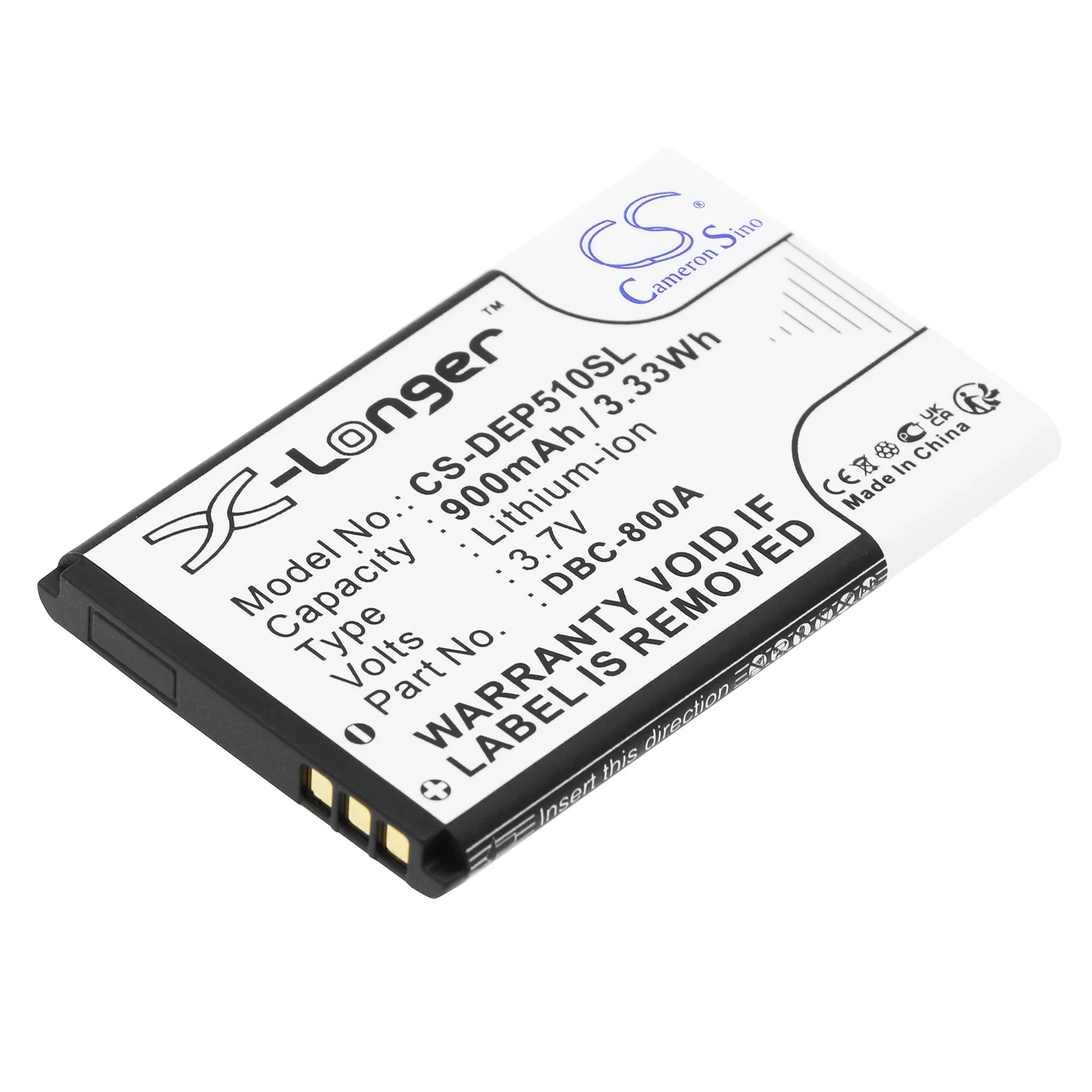 CS-DEP510SL : Battery for Tiptel 6120, 6121, 6170 and others - Replaces Qilive 872687-874761, 886337