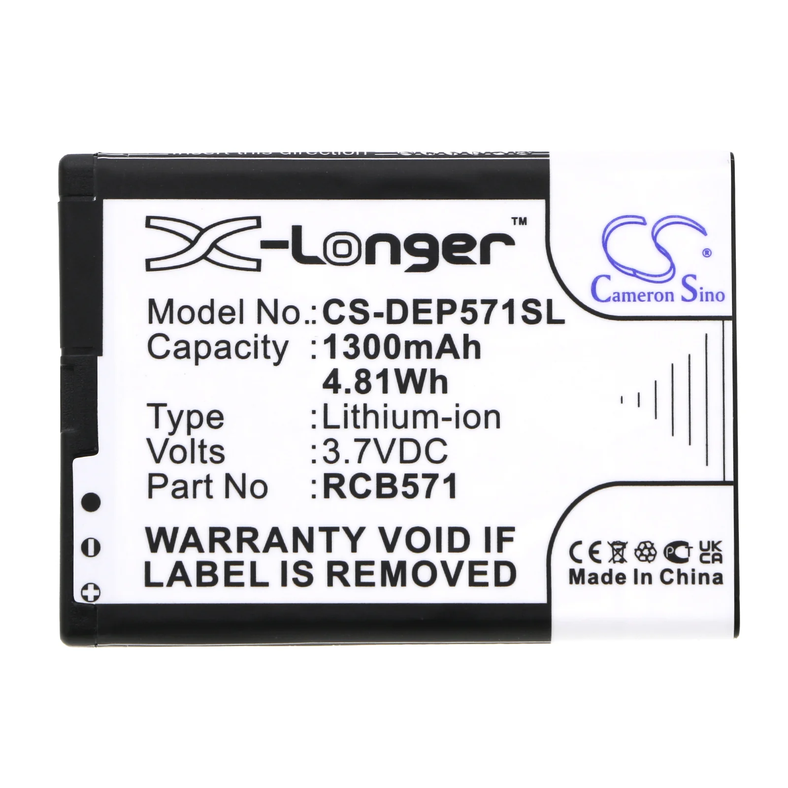 CS-DEP571SL : Battery for WINNER WG11, WG12 - Replaces Binatone HZTBL-4D-01 - Image 3